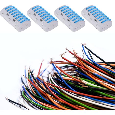 Lot de 50 connecteurs de câblage rapide PCT-218, bornier 1 pouce 7 pouces OutBlue (1/5)