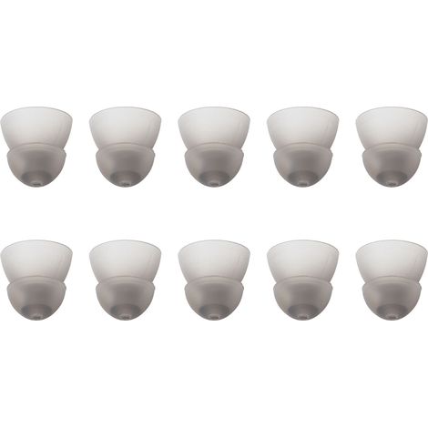 10 pièces embouts auditifs silicone 10mm double basse, rechange pour amplificateurs auditifs, noir (1/5)