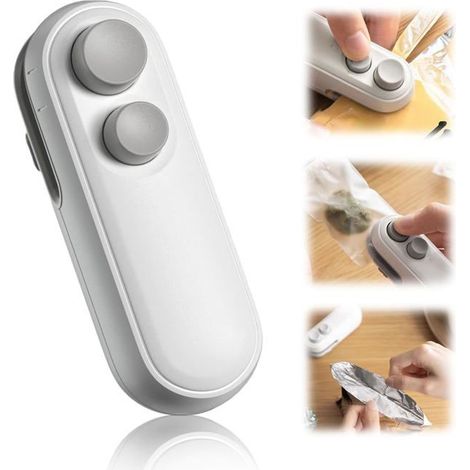 Mini machine sous vide portable – Nouvelle machine sous vide manuelle rechargeable 2026 (Blanche) (1/5)