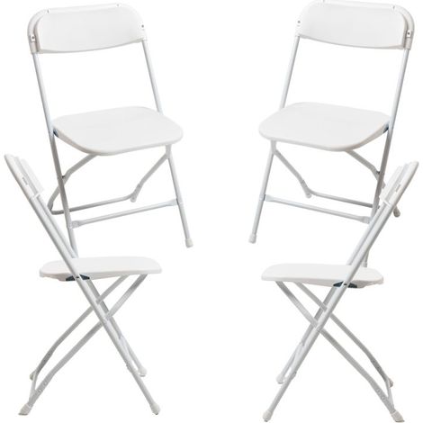 Sillas Plegables - Pack 4 Sillas Dona Plegable - Blanco