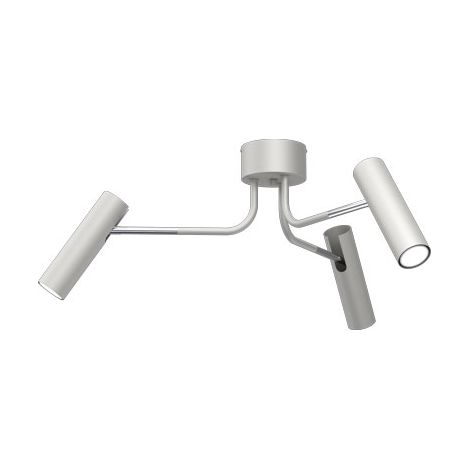 Plafonnier Axion gris clair 3 spots GU10 8W Luminex
