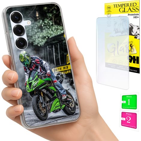 Custodia per Samsung Galaxy S25 FE, cover fotografica, cover posteriore + vetro 9H (1/5)