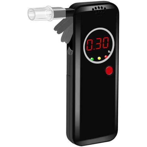 Analyseur d'haleine à l'éthanol avec 3 indicateurs LED pour tester après avoir bu et mangé (1 pièce - noir) (1/5)