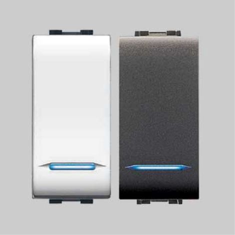 Interruttore unipolare illuminabile 'mylife' 16ax 250v - bianco EC ELETTROCANALI (1/2)