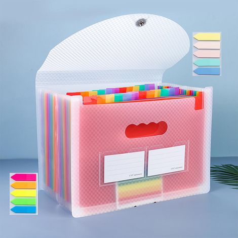 Trieur Document A4, 25 Compartiments Extensible Pochettes pour Documents, Rangement Papier Administratif Accordéon Organiseur de Dossiers de Fichiers pour le Bureau et Maison, Blanc (1/5)