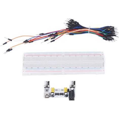 Kit de planche à pain électrique 830 points d'attache pour démarreur débutant avec câbles de démarrage d'alimentation 12V blanc (1/5)
