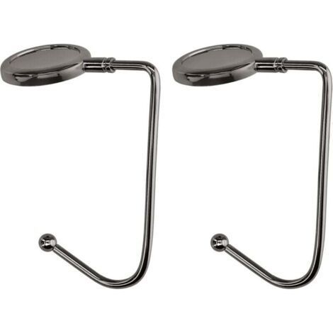 Handbag Hooks - Black - Foldable Bag Hooks - Bag Holders for Table or Desk - For Hanging Handbags and Small Items FLITI (1/4)