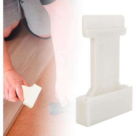 Outils Revêtement Sol Stratifié 4-en-1, Bloc Frappe en Nylon pour l’Installation Planches en Bois et Vinyle Joint Plancher Composite Plus Proche Universel pour Rainures L/V/U/Barbe/Inclinées (1/5)
