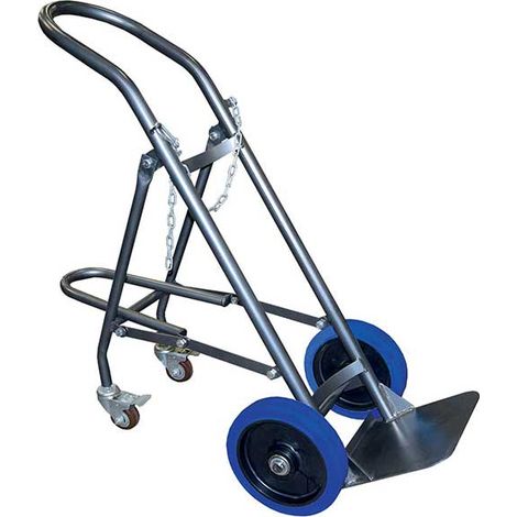 Diable pour 1 bouteille - Roues caoutchouc non tâchant Ø250mm - SAC120-RSB (1/4)