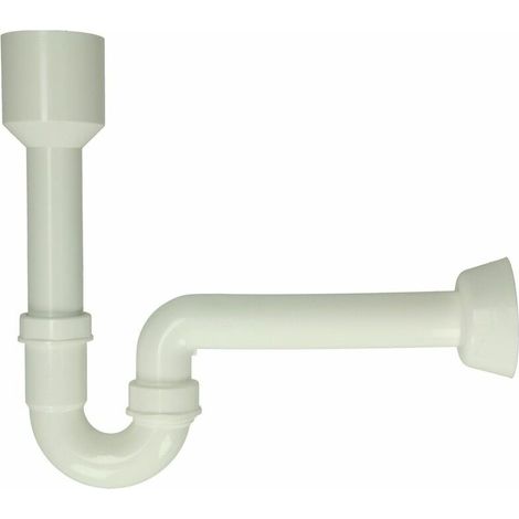 Siphon tube pour urinoir DN 40, plastique blanc