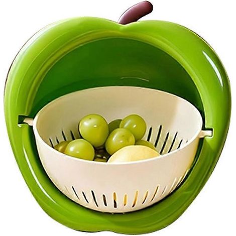 Égouttoir mignon en forme de fruitun rangement de cuisine qui tient debout et empêche l'accumulation d'eau. Vert (1/5)