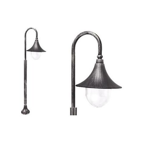 Lampada Lanterna Da Giardino Mod. Cigno Nero Su Piantana Altezza 120 Cm.