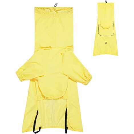 Rain Coat for Dogs Pet Rain Jacket with Traction Rope Hole and (1/5)