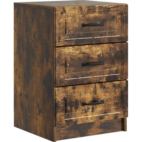 Bedside Cabinet Smoked Oak 43 x 41 x 63.5 cm Engineered Wood vidaXL
