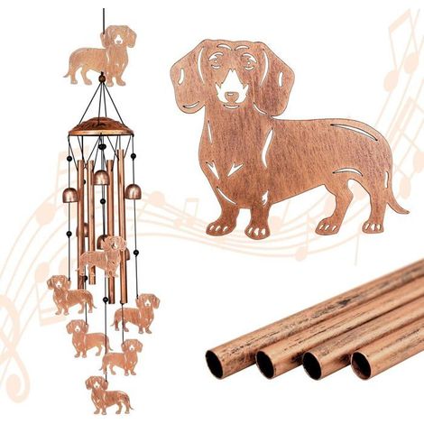 KLVGTIFS PU - Carillon éolien pour extérieur,Meilleur cadeau pour maman,femme, grand-mère, amie,Décoration de terrasse pour salon, cour(Beagle) (1/5)