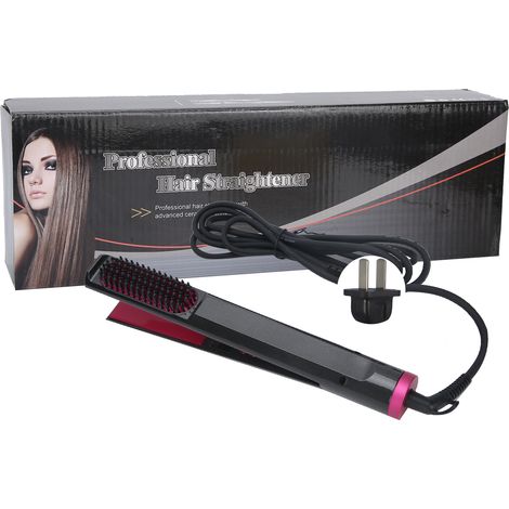 Brosse lissante multifonction 110-240V prise US pour cheveux, fer à lisser et boucler, coiffage rapide (1/5)