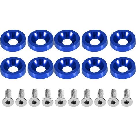aqxreight - Vis de Plaque D'immatriculation, Modification de Voiture M6 Joint Boulon de Fixation Écrou Vis de Décoration de Cadre de Plaque D'immatriculation(Bleu).. (1/5)