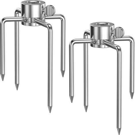 Pince À Viande - Fourchette Pour Tournebroche En Acier Inoxydable - Diamètre 11.5 Mm - Pour Grill Et Rotisserie - Lot De 2 (1/5)