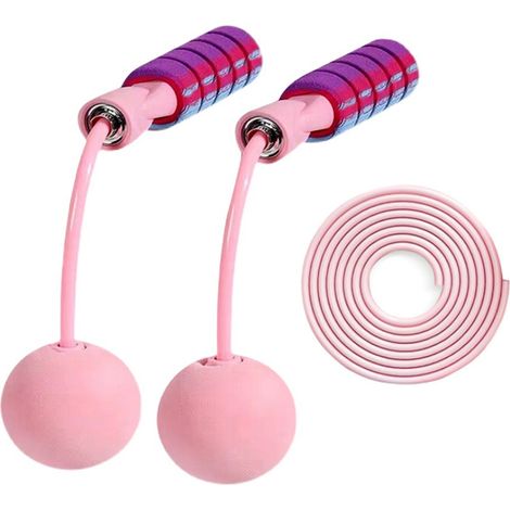 Corde à Sauter Sans Câble - Boules Poids EVA - Réglable en Longueur - Pour Adulte et Enfant - Usage Intérieur Compact - 1 Pièce (1/5)
