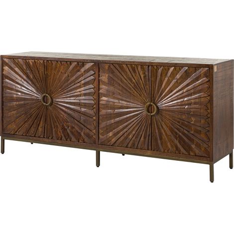credenza in legno di Mango 201x48x89 marrone laccato STILMÖBEL 129