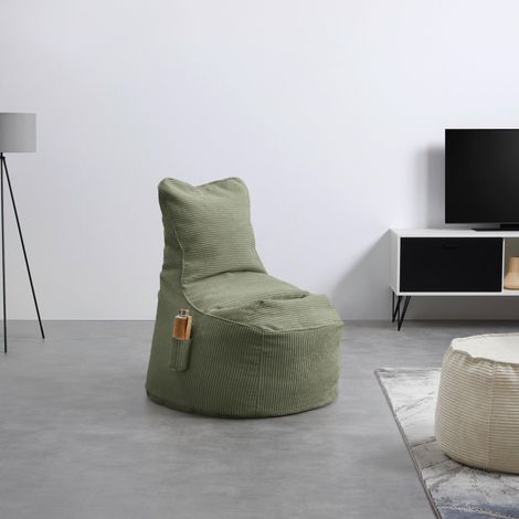 Mömax Sitzsack Cortona Cord Olivgrün (1/4)