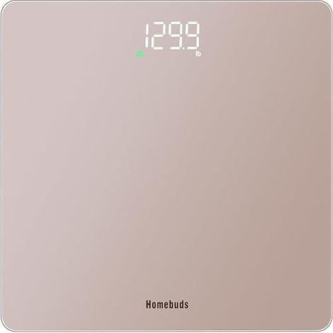 Connected Scales, High Precision 0.05 kg, Step-On Bathroom Scales and White LED for Better Visibility, 3AAA Included, 182kg, Rose Gold (1/5)