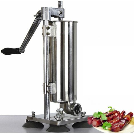 Aqrau Viande hachée verticale d'équipement de remplissage de machine de remplissage de viande d'acier inoxydable de saucisse 4L