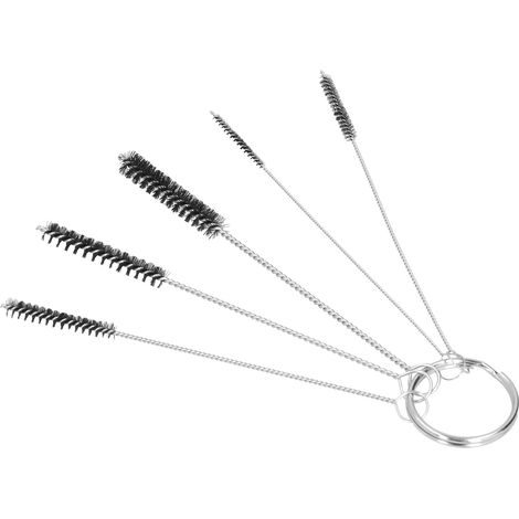 Ensemble de goupillons en nylon pour tubes à essai, outil de nettoyage pour verres et machines à café, noir, 2/2,5/3/4/5 (1/5)