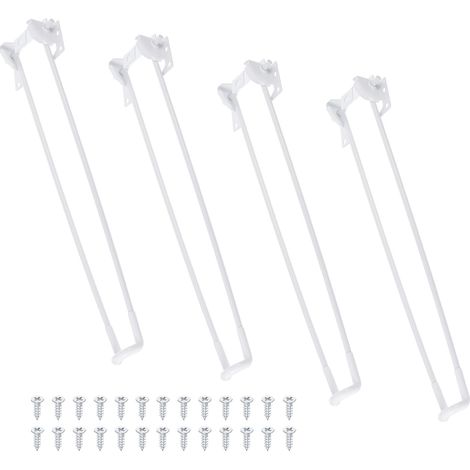 Lot De 4 Pieds De Table Pliants en Épingle À Cheveux Blanc (1/5)