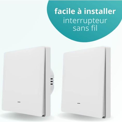 Interrupteur va et vient sans fil connecté ZigBee - sans fil neutre