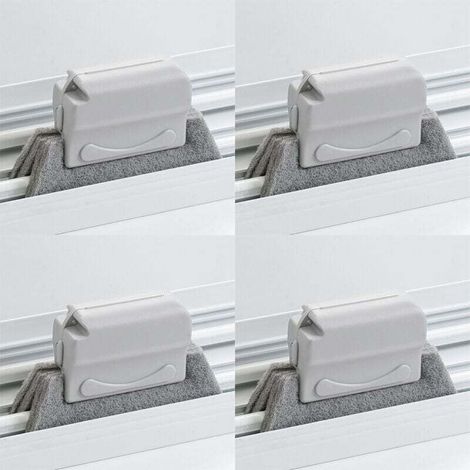 Enowelir 4 Pièces Brosse de Nettoyage Multifonction pour Fenêtres Portes et Salles de Bain Gris (1/4)