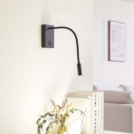 [GEBRAUCHT] B-Ware Lucande LED Wandleuchte Hetti schwarz Metall Leselampe Lampe 14cm hoch 240Lumen (1/2)