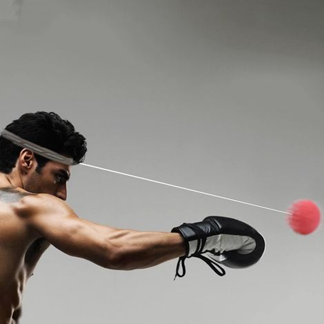 Sport Release Stress Fight Ball Stirnband für Reflexgeschwindigkeitstraining (roter Ball) (1/5)