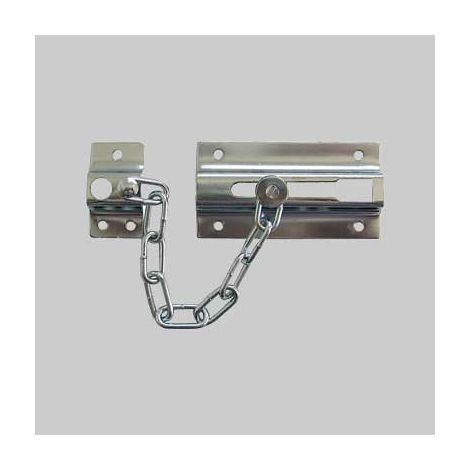 Fermaporte con catena di sicurezza in acciaio ottonato - mm.150 - 12 pz