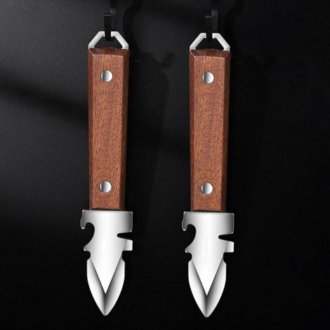 Austernöffner, Austernschäler, Austernöffner aus Edelstahl, Meeresfrüchteschäler, Küchenutensil, Muschelöffner (1/5)