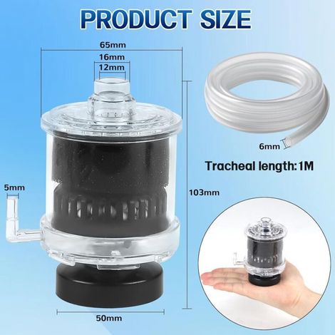 Petit Filtre Éponge Aquarium avec Tuyau Bulleur, Mini Filtre Intérieur D'aquarium pour 30-60 L Aquarium, Filtre Interne avec Matériau Filtrant, pour Crevettes Betta (Pompe à air Non Incluse) (1/3)