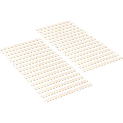 Bed Slat 32 pcs Natural 90 x 6 x 1.3 cm Solid Pine Wood vidaXL (1/5)