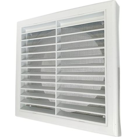 Grille de Ventilation 6 Pouces - 1 Pièce - Plastique Blanc - Avec Moustiquaire - Pour Extracteur Salle de Bain et Cuisine - 150mm (1/5)