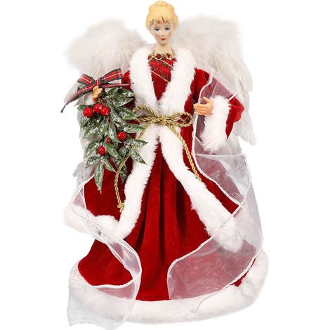 Angel - 33 Cm - Décoration Pour Sommet D Arbre De Noël - Pour Intérieur - 1 Pièce (1/2)