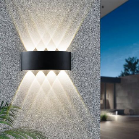 Applique murale LED en aluminium, lampe de jardin pour intérieur et extérieur 8 W, applique murale 8 LED, lumière naturelle IP65, étanche 4 500 K (1/5)