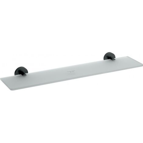 Sapho X-Round - Etagère, longueur 60 cm, verre de lait/noir XR609B (1/5)