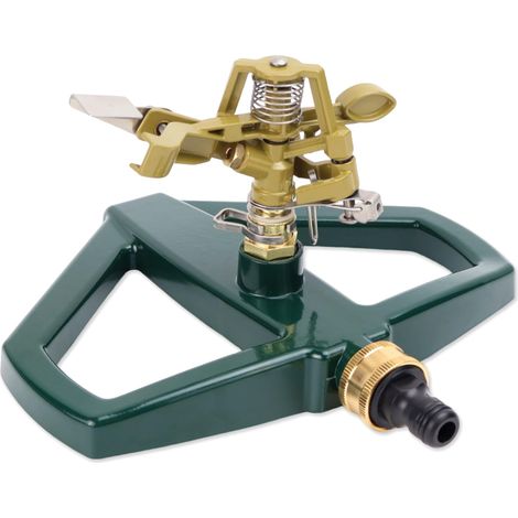 Rasensprenger – Große Flächen mit Metallsockel – Impulssprinkler für eine maximale Bewässerungsfläche von 490 m² – 360° automatische Drehung – Kreissprinkler