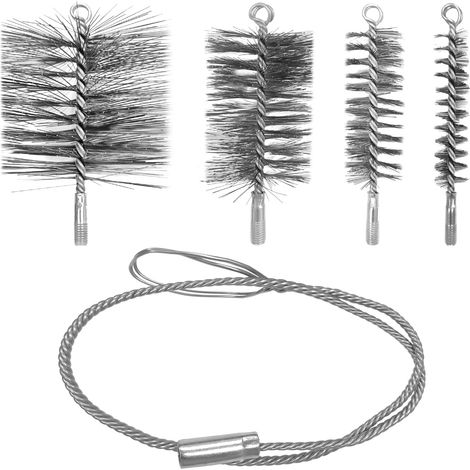 5 Pièces Kit de Ramonage, Brosse pour Tuyau de Poêle (1/5)