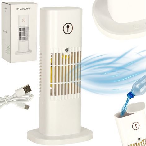 Refroidisseur d'air portable USB-C avec humidificateur 300 ml blanc-AquaForge (1/5)