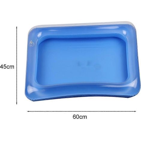 Bac à sable gonflable en PVC 2024 pour enfants, idéal pour les activités de sable. Alternative au bac à sable, tapis ou table à sable (bleu).