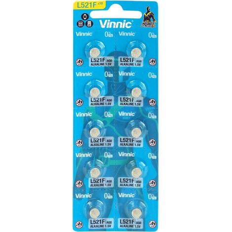 Piles alcalines Vinnic L621F, lot de 10