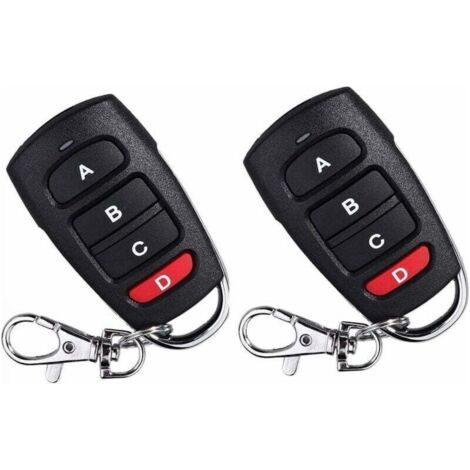 Lot de 2 télécommandes de rechange universelles pour portail électrique de garage 433 MHz (1/5)