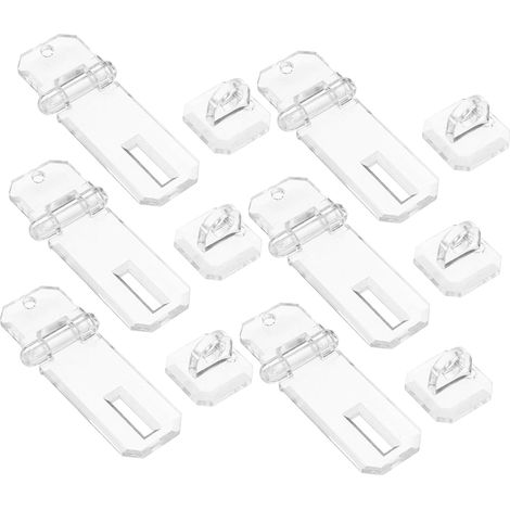 Lot de 6 verrous sécurité en acrylique transparent pour boîtes à (1/5)