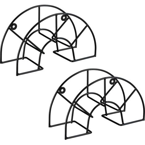 Juego de 2 soportes semicirculares para mangueras de pared (1/5)