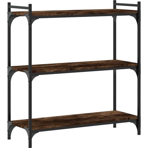 Maison Exclusive - Bücherregal 3 Böden Räuchereiche 80x30x86 cm H